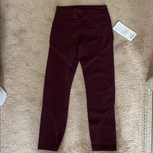 NEVER WORN Lululemon High Times pant with mesh